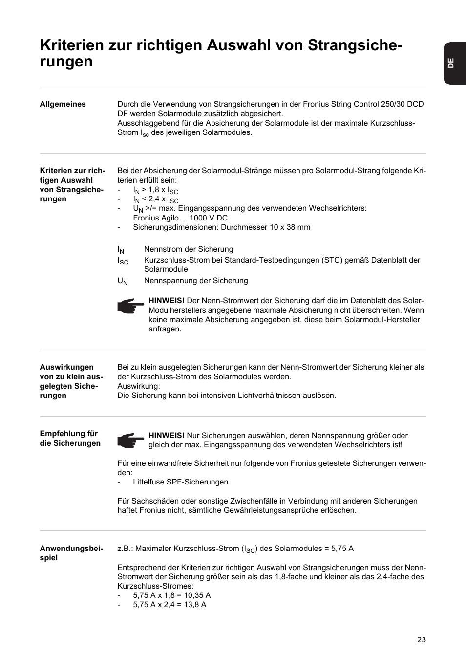 Fronius String Control 250/30 DCD DF User Manual | Page 25 / 132