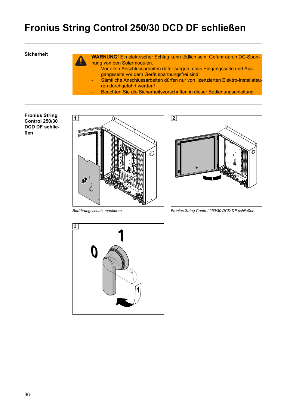 Fronius String Control 250/30 DCD DF User Manual | Page 38 / 132