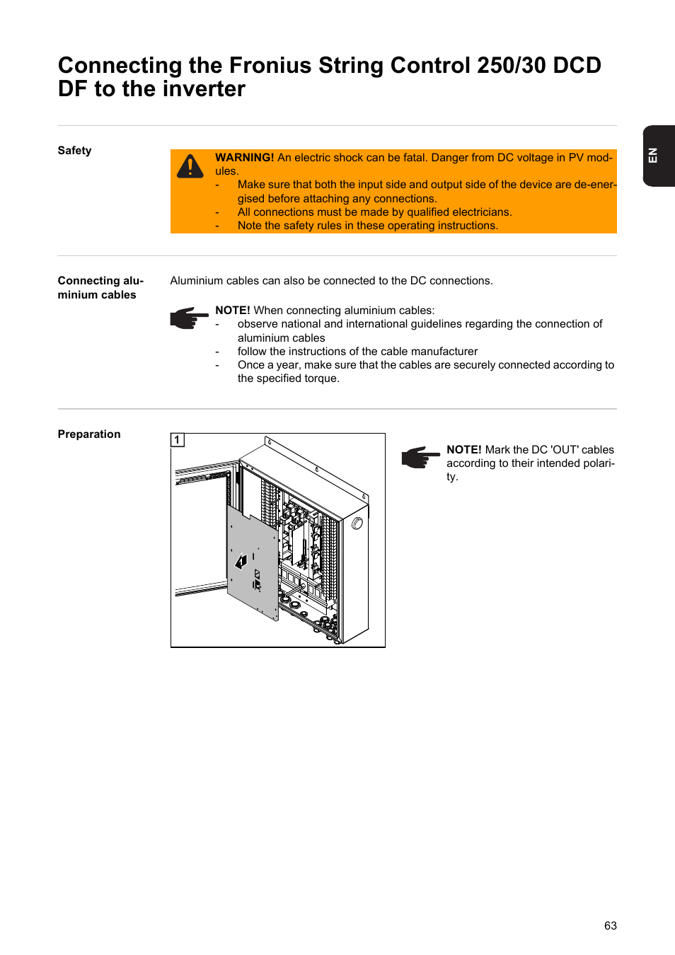 Fronius String Control 250/30 DCD DF User Manual | Page 65 / 132