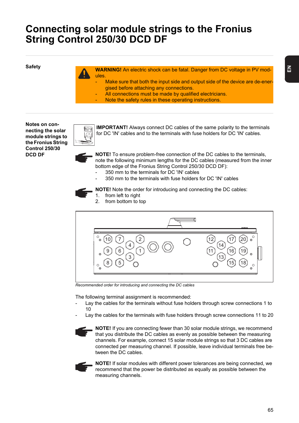 Fronius String Control 250/30 DCD DF User Manual | Page 67 / 132