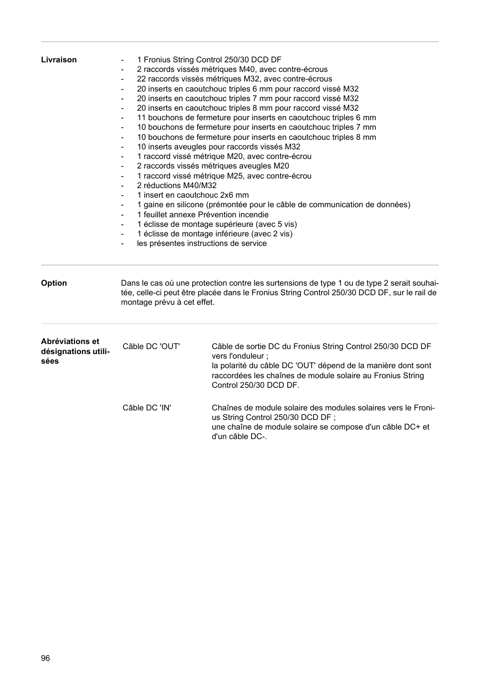 Fronius String Control 250/30 DCD DF User Manual | Page 98 / 132