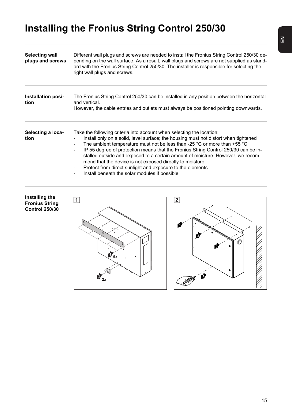 Fronius String Control 250/30 User Manual | Page 17 / 46