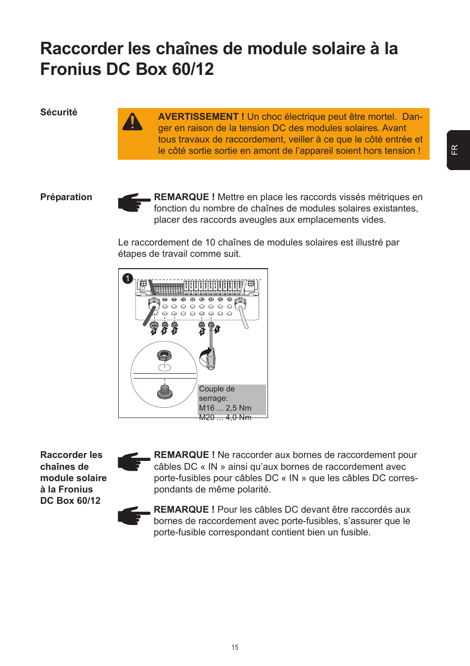 Fronius DC Box 60/12 User Manual | Page 63 / 135