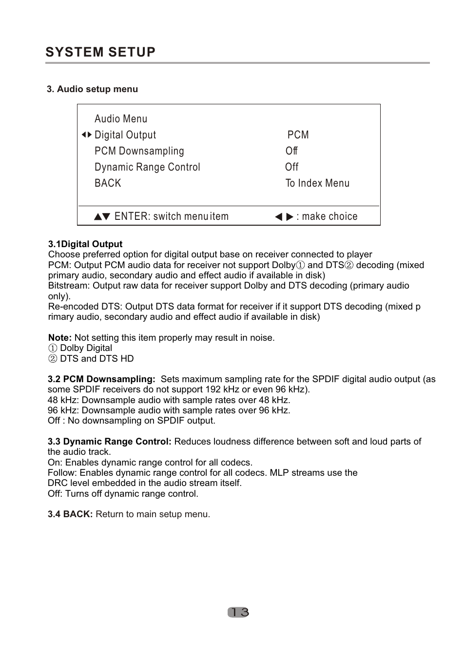 Т³гж 14, System setup | Curtis DVD1100 User Manual | Page 14 / 20