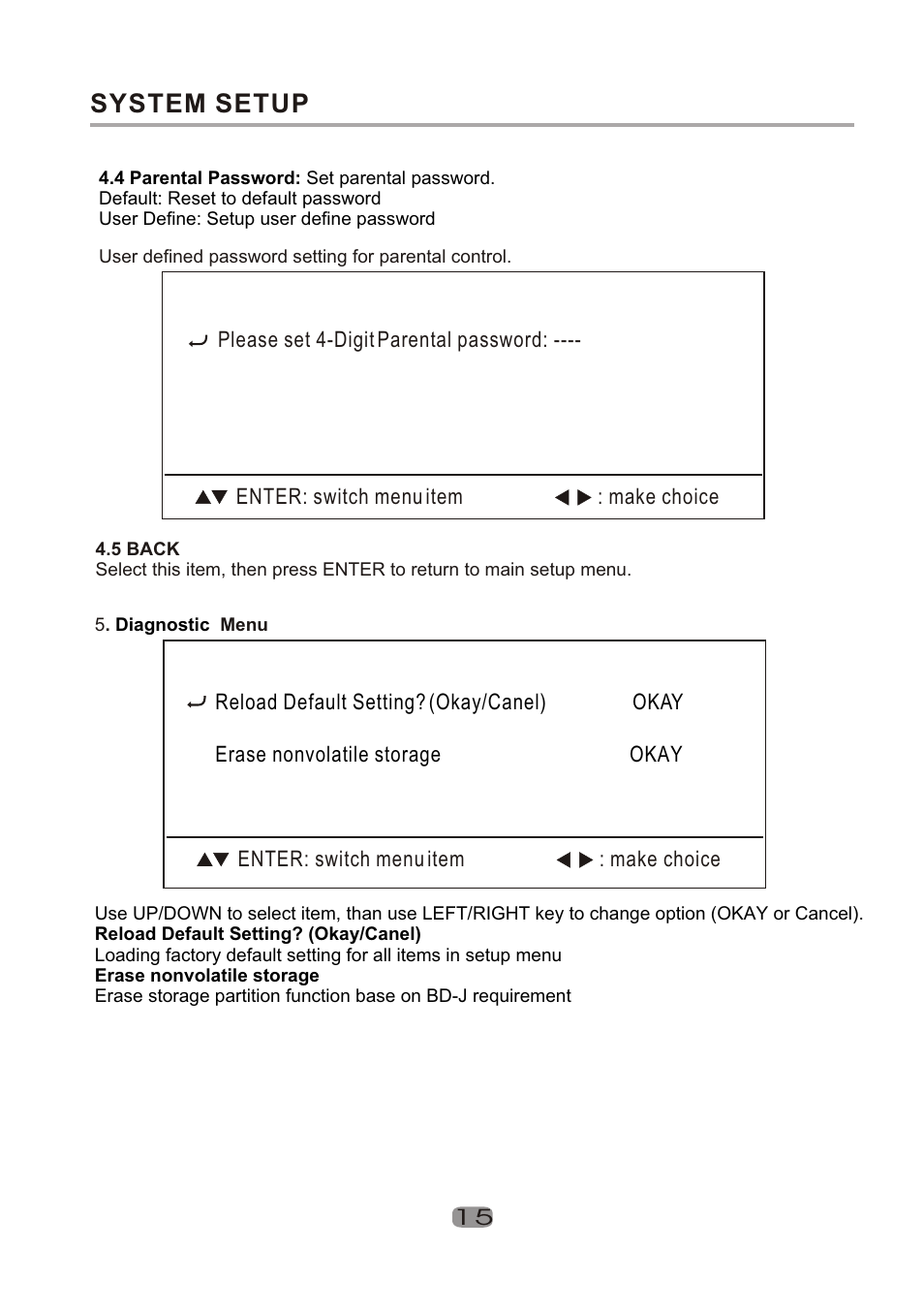 Т³гж 16, System setup | Curtis DVD1100 User Manual | Page 16 / 20