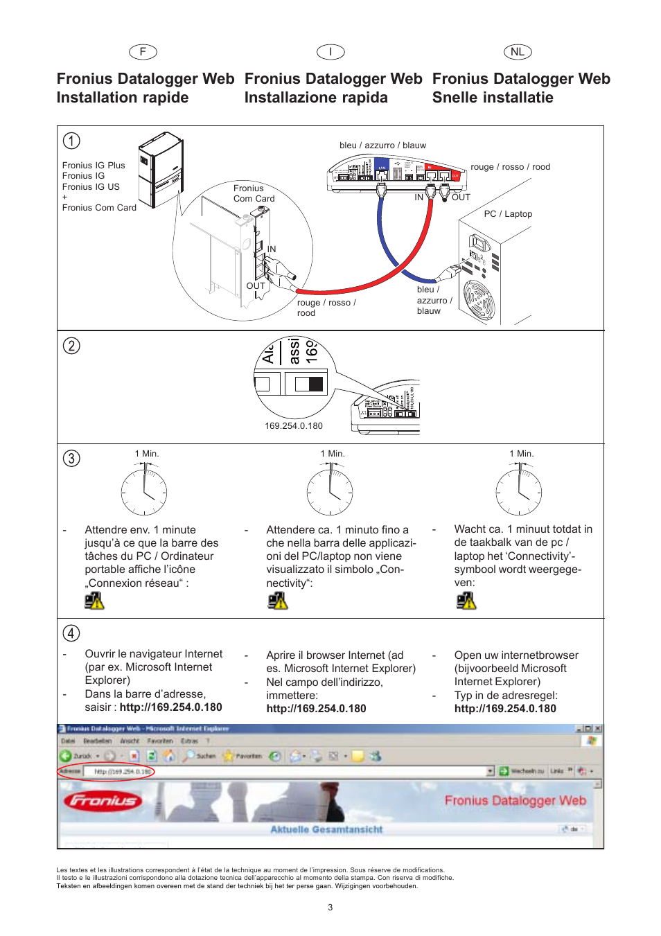 Fronius Datalogger Web Quick Start User Manual | Page 3 / 8