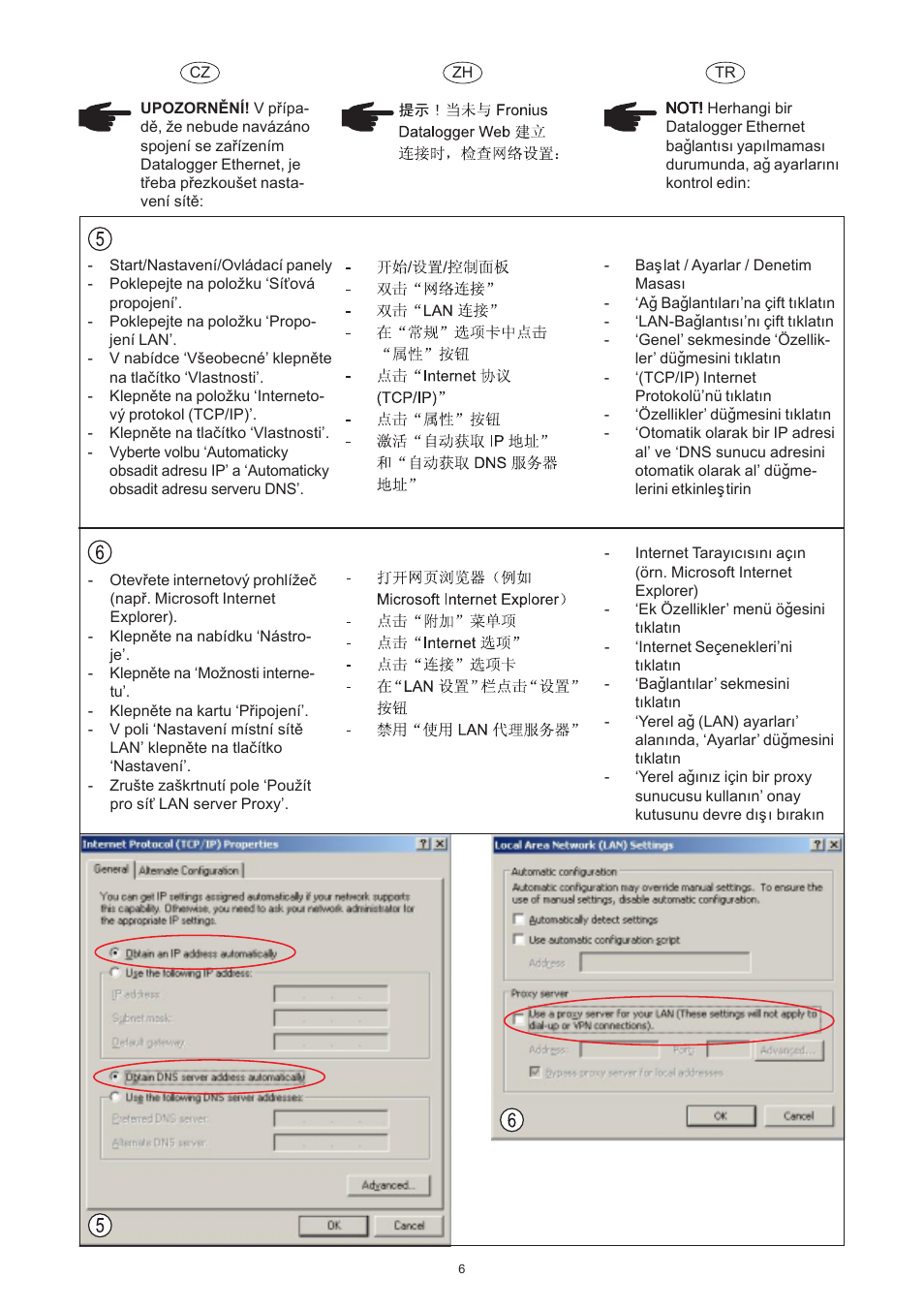 Fronius Datalogger Web Quick Start User Manual | Page 6 / 8