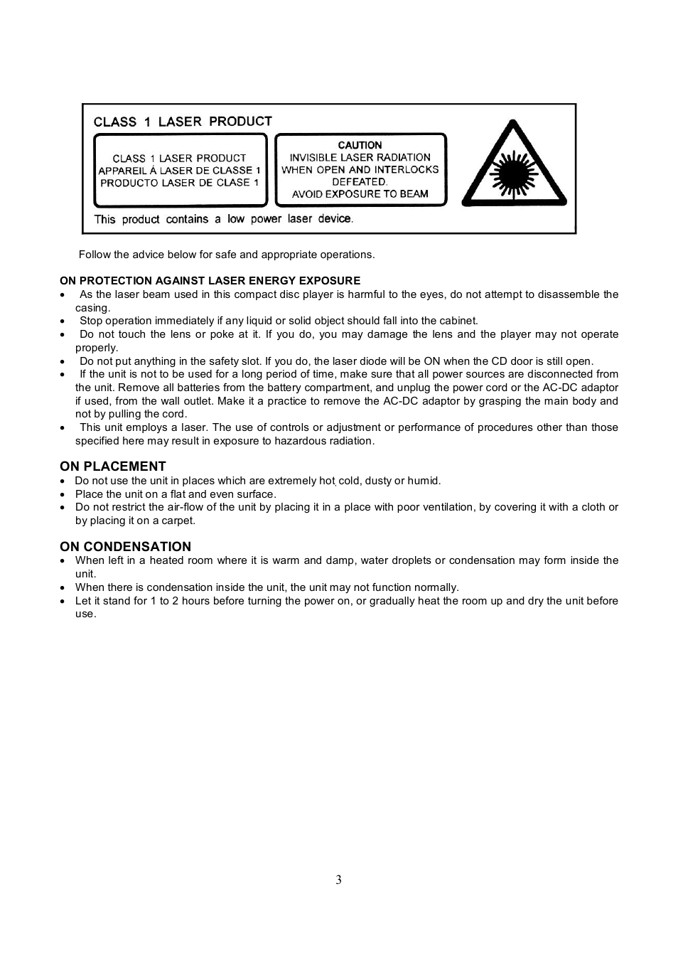 Safety instructions | Curtis RCD224 User Manual | Page 4 / 8