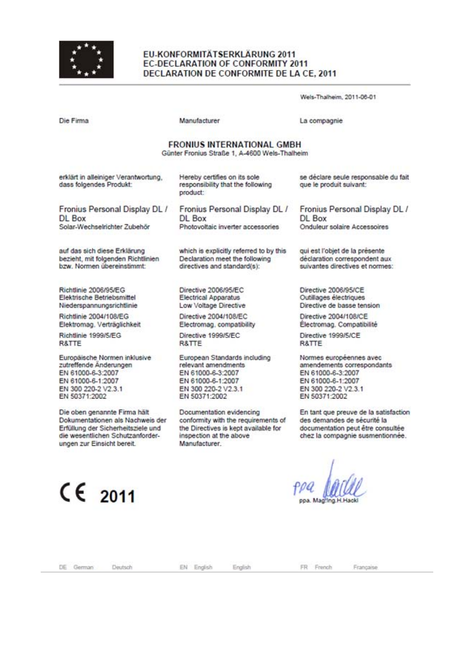 Fronius Personal Display DL User Manual | Page 44 / 174