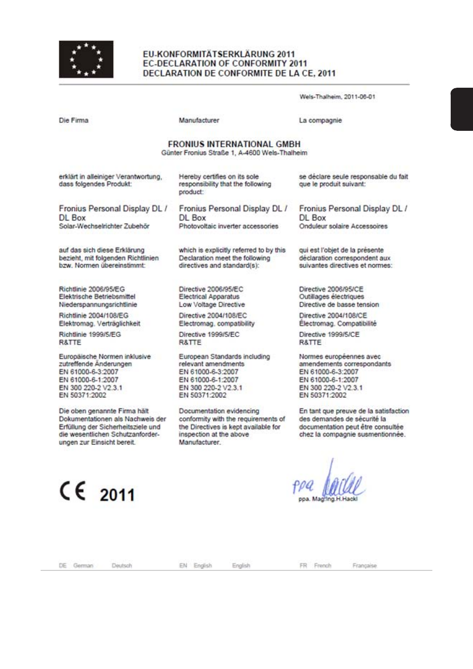 Fronius Personal Display DL User Manual | Page 85 / 174