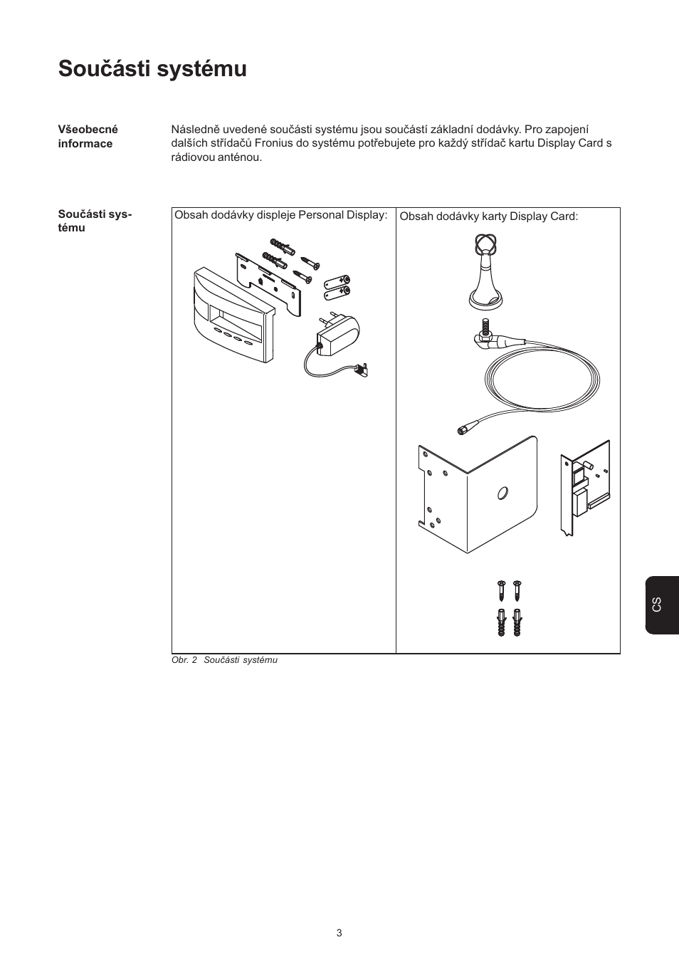 Součásti systému | Fronius Personal Display User Manual | Page 55 / 100