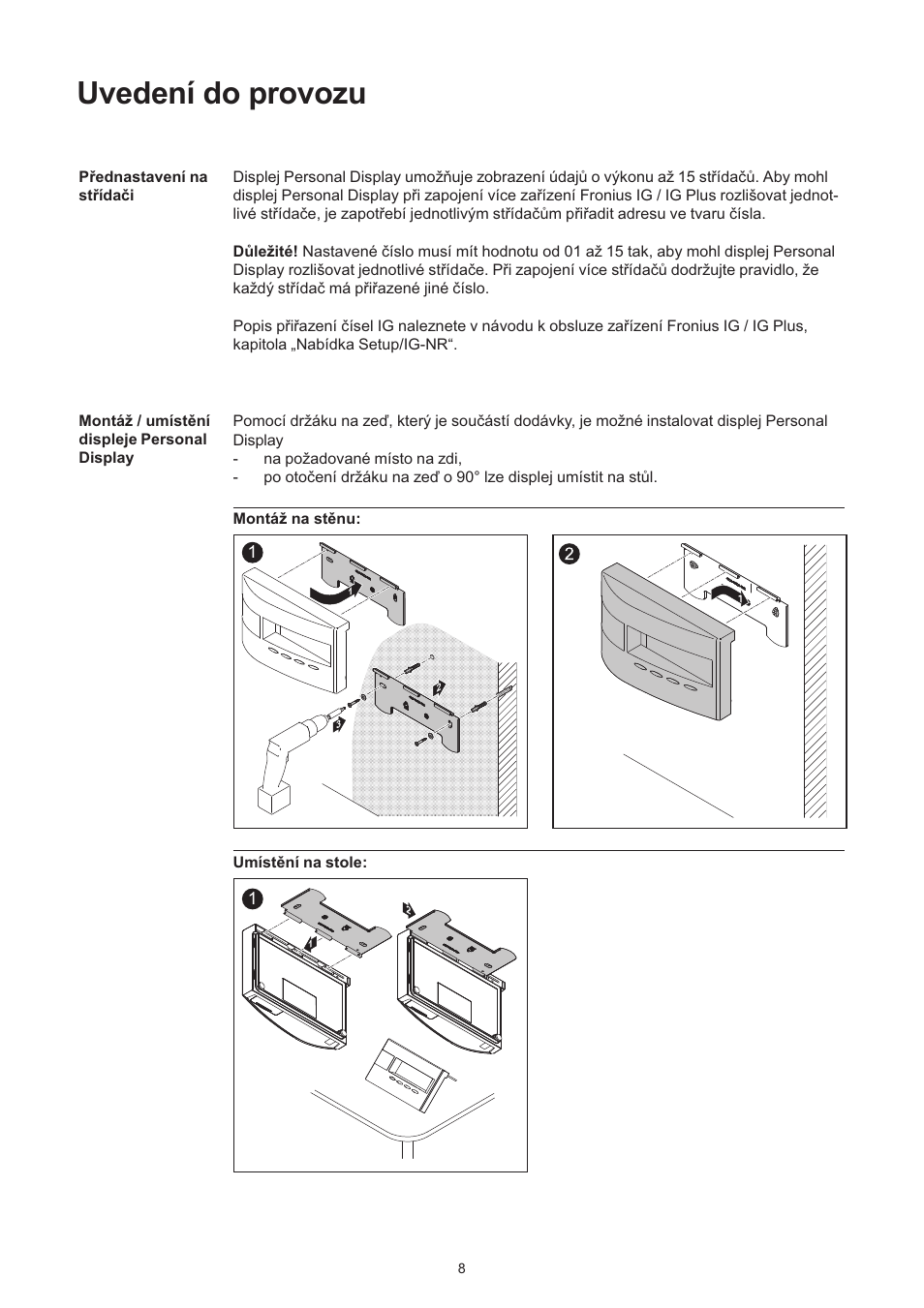 Uvedení do provozu | Fronius Personal Display User Manual | Page 60 / 100