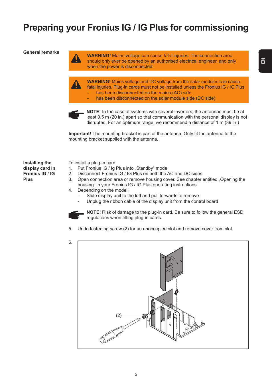 Fronius Personal Display User Manual | Page 9 / 100