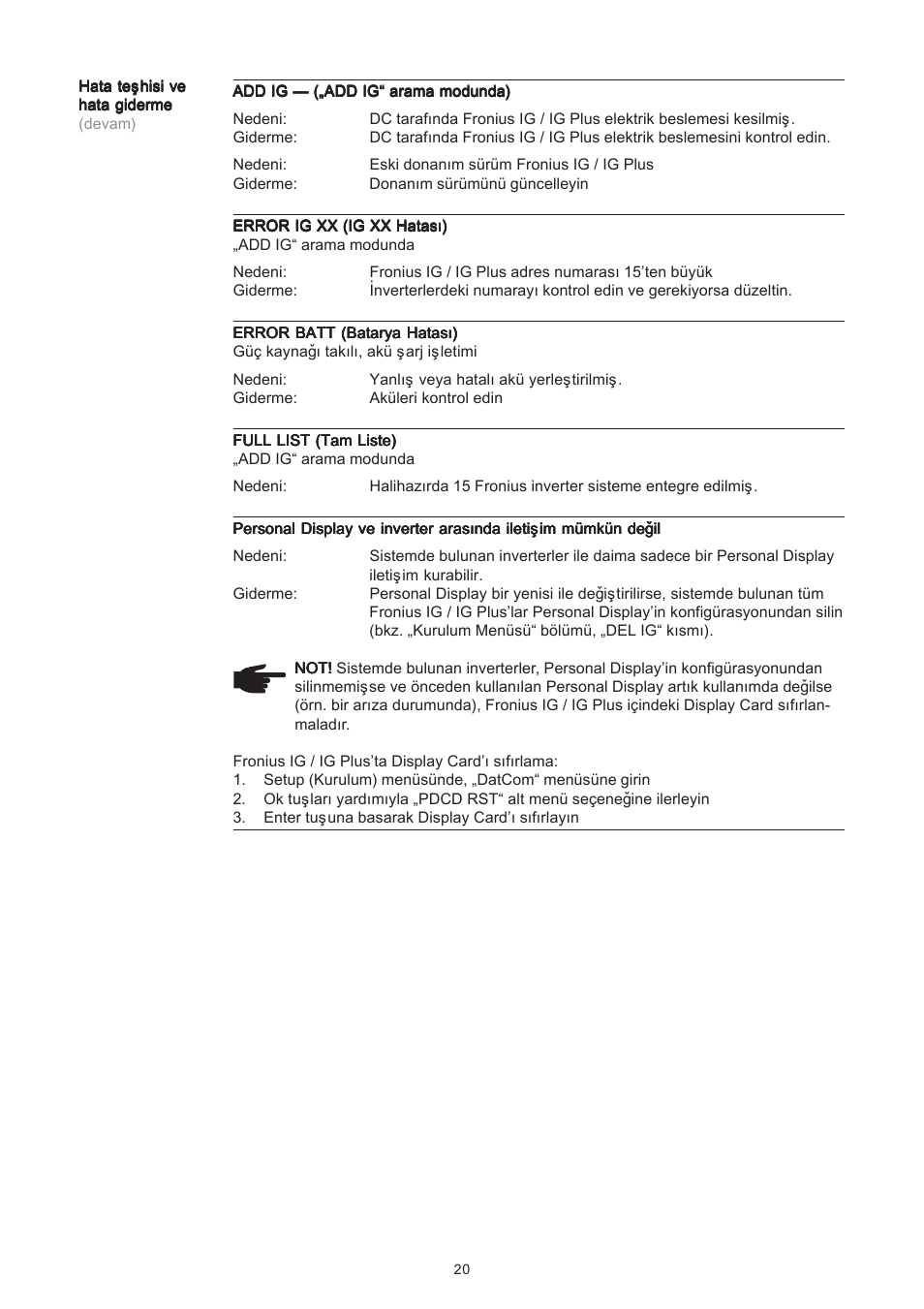 Fronius Personal Display User Manual | Page 96 / 100