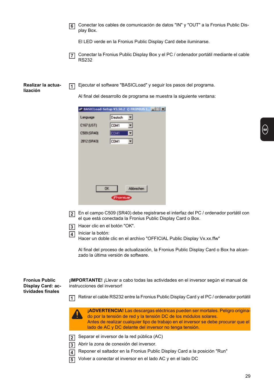 Fronius Public Display Update User Manual | Page 31 / 38