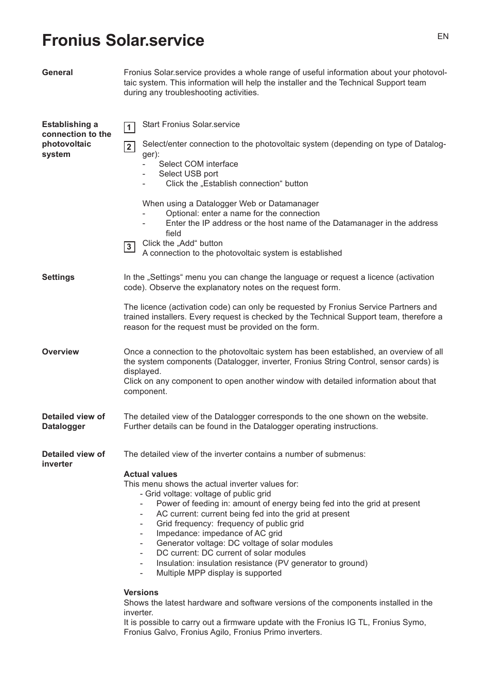 Fronius solar.service | Fronius Solar.service User Manual | Page 3 / 10