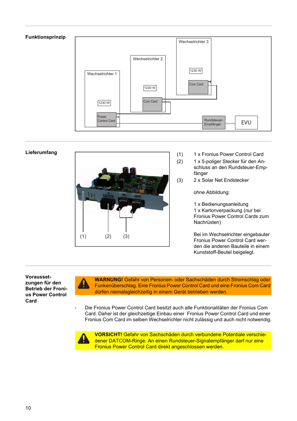 Fronius Power Control Card User Manual | Page 12 / 80