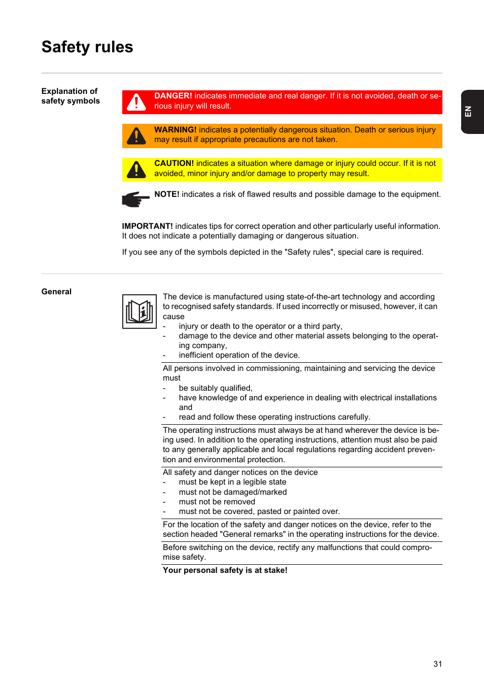 Safety rules | Fronius Power Control Card User Manual | Page 33 / 80