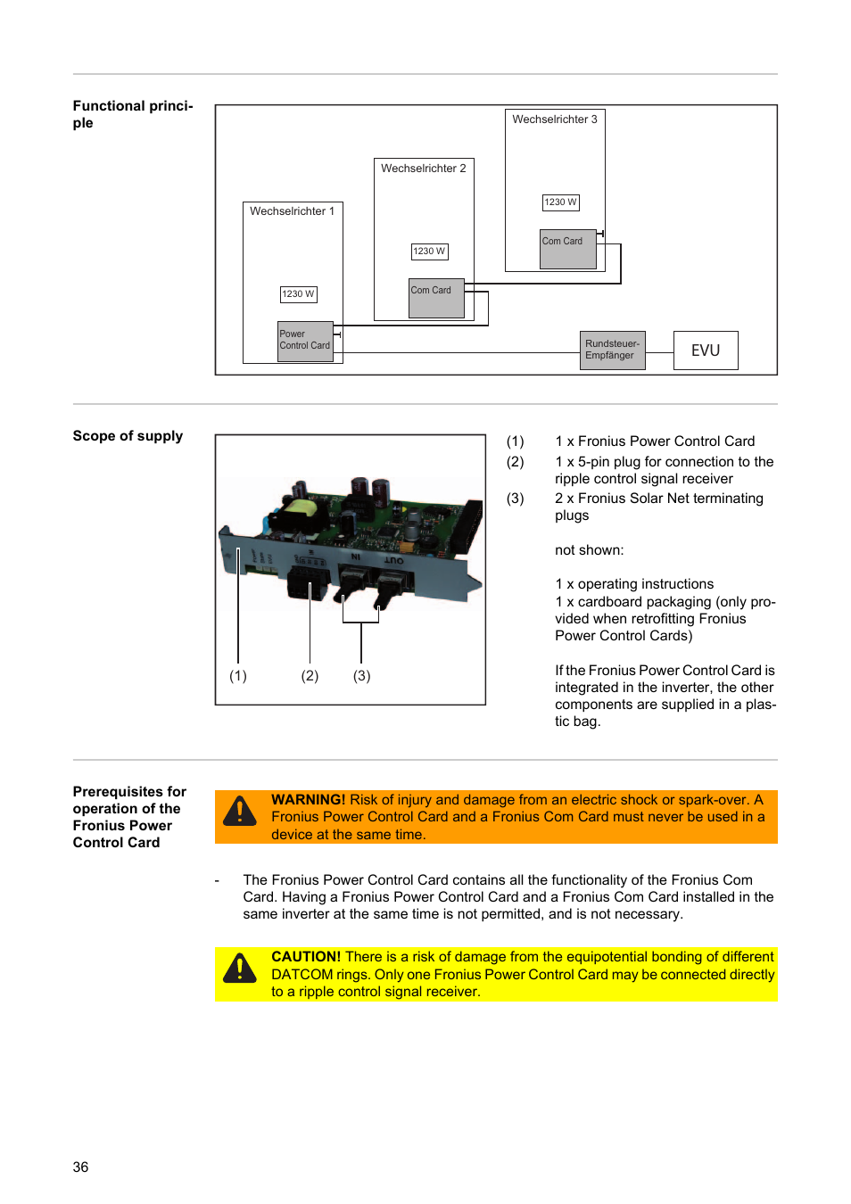 Fronius Power Control Card User Manual | Page 38 / 80