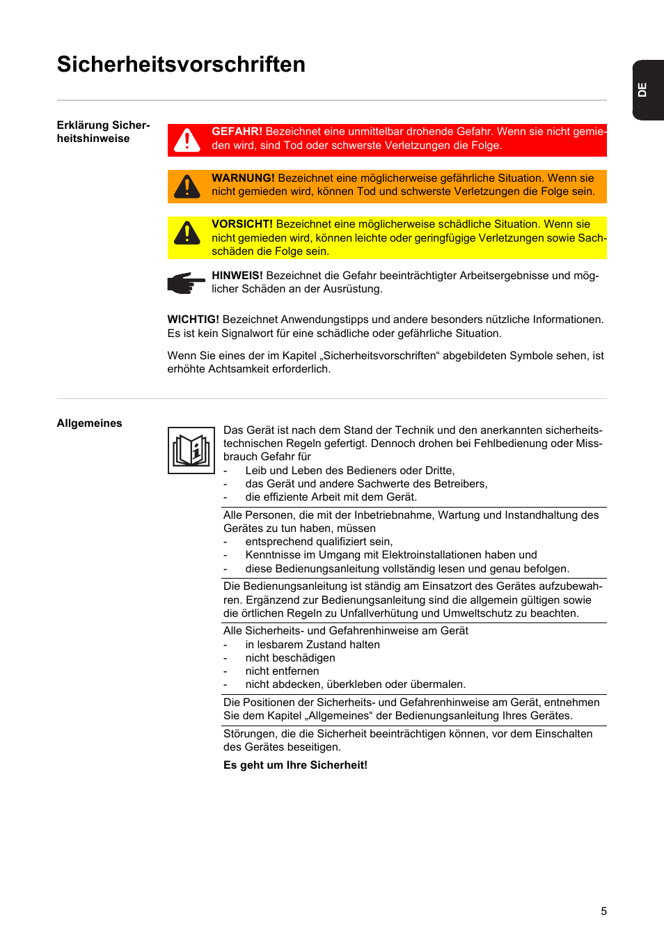 Sicherheitsvorschriften | Fronius Power Control Card User Manual | Page 7 / 80