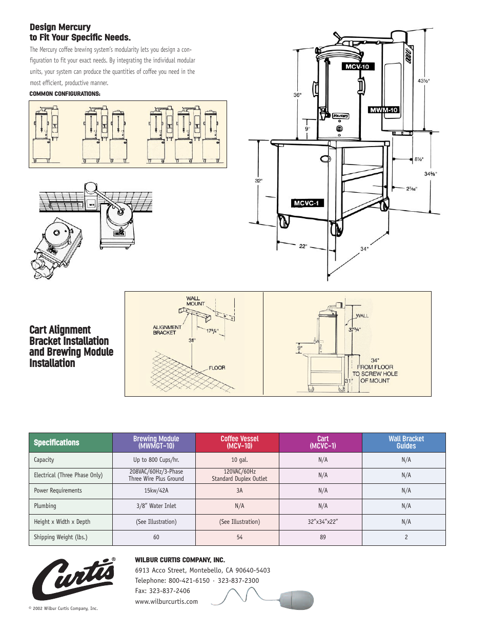 Design mercury to fit your specific needs | Curtis MWMGT User Manual | Page 2 / 2