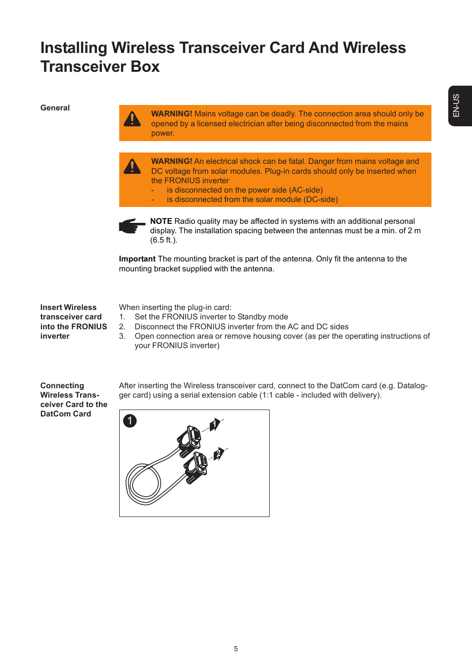 Fronius Transceiver Card User Manual | Page 19 / 63