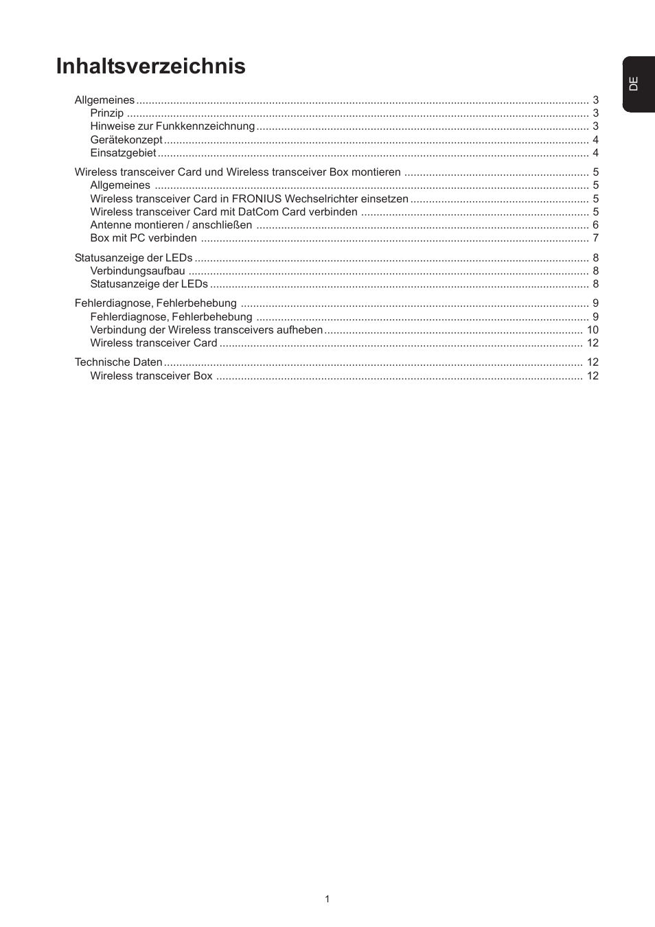 Fronius Transceiver Card User Manual | Page 3 / 63