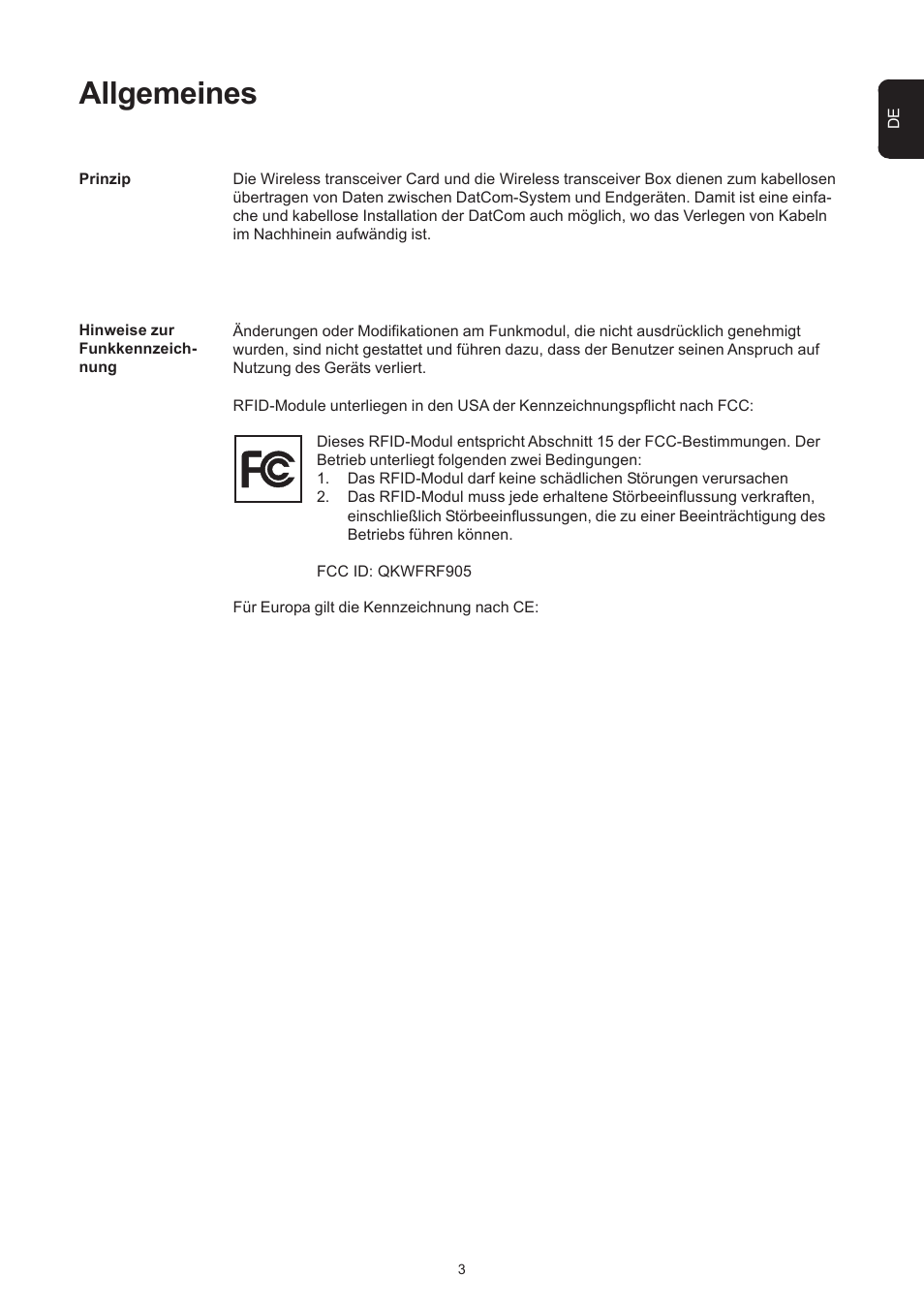 Allgemeines | Fronius Transceiver Card User Manual | Page 5 / 63