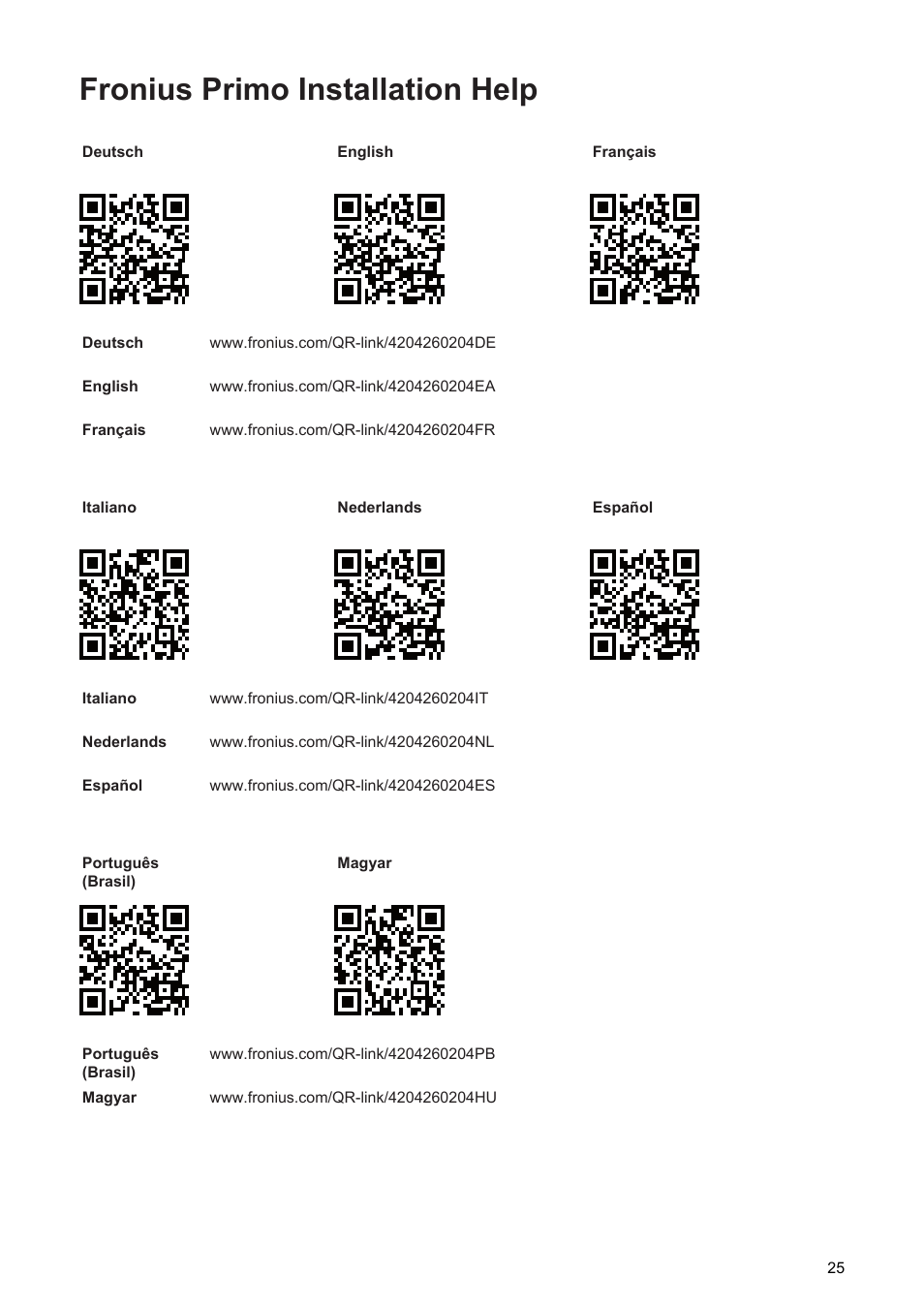 Fronius primo installation help | Fronius Primo Installation User Manual | Page 27 / 48