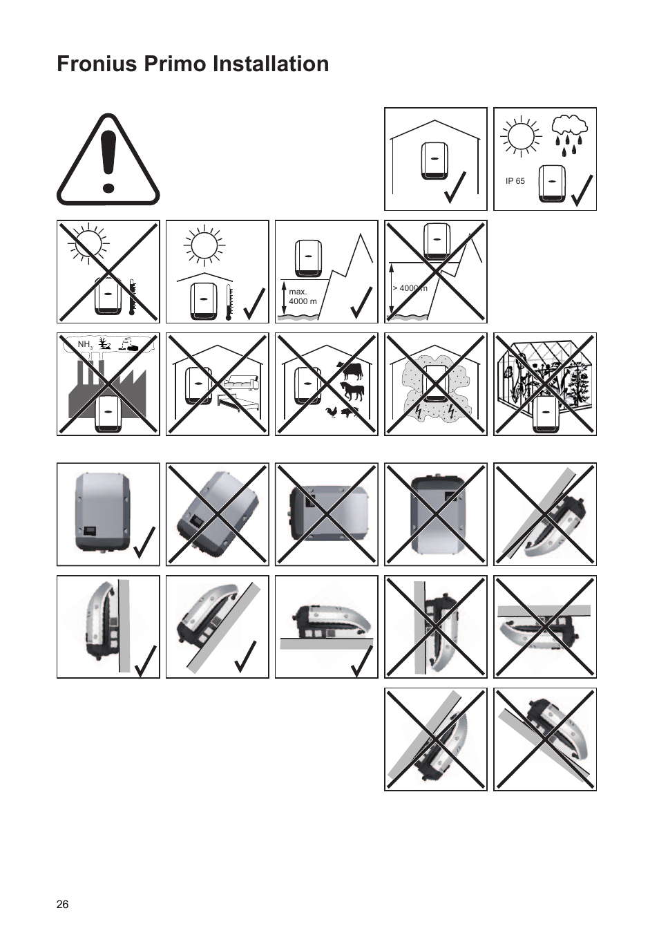 Fronius primo installation | Fronius Primo Installation User Manual | Page 28 / 48