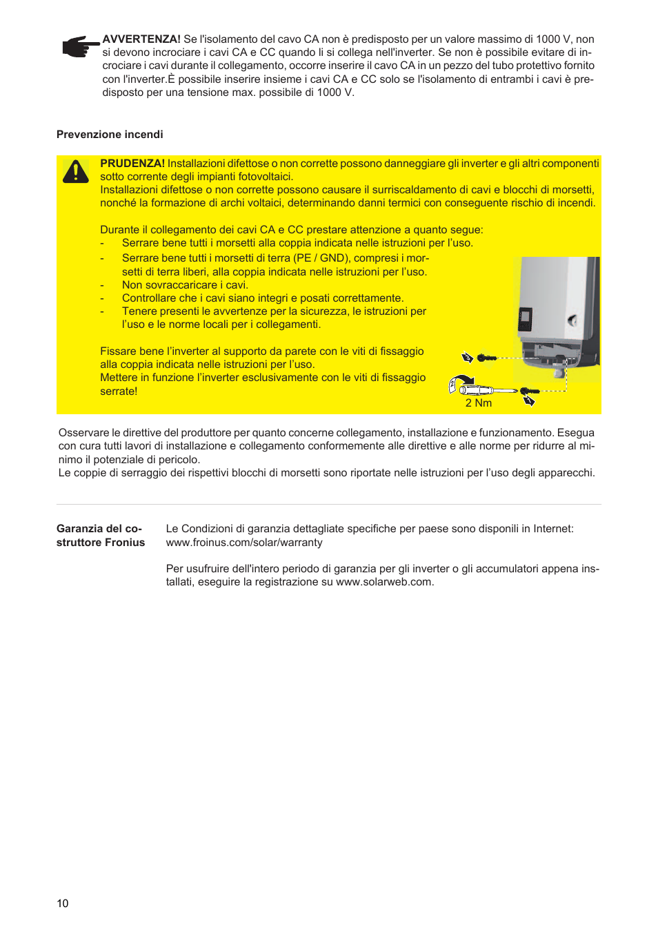 Fronius Symo Installation User Manual | Page 12 / 60