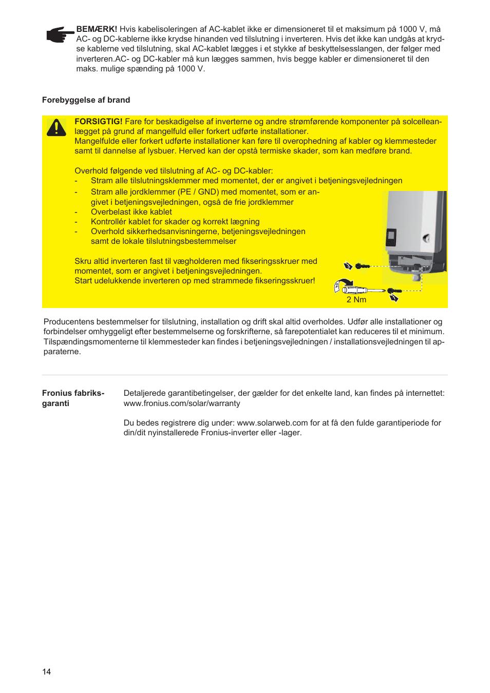 Fronius Symo Installation User Manual | Page 16 / 60