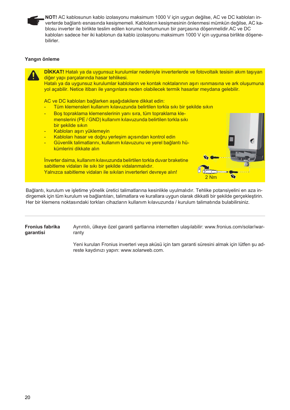 Fronius Symo Installation User Manual | Page 22 / 60