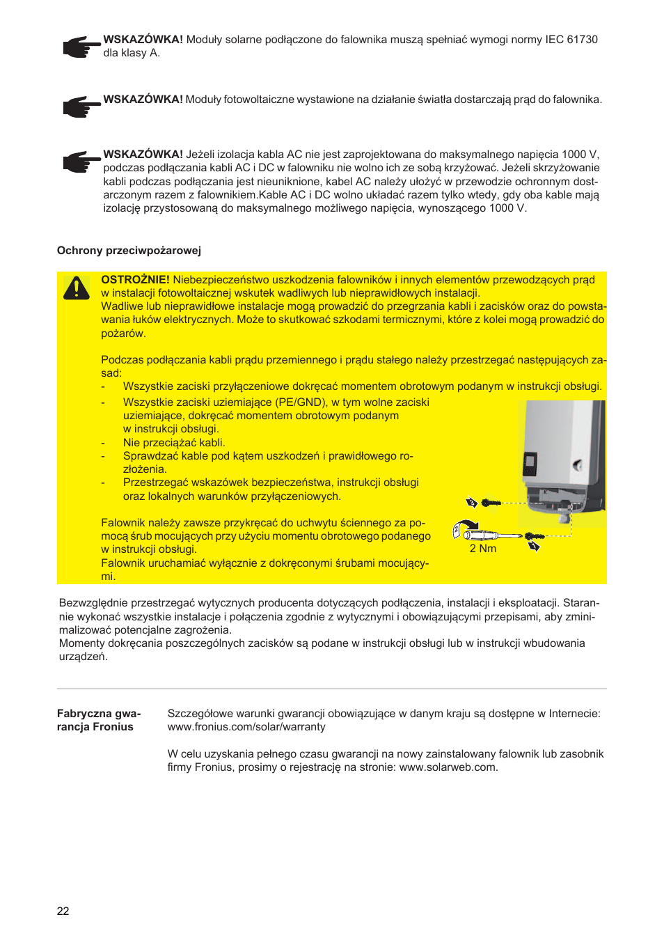 Fronius Symo Installation User Manual | Page 24 / 60