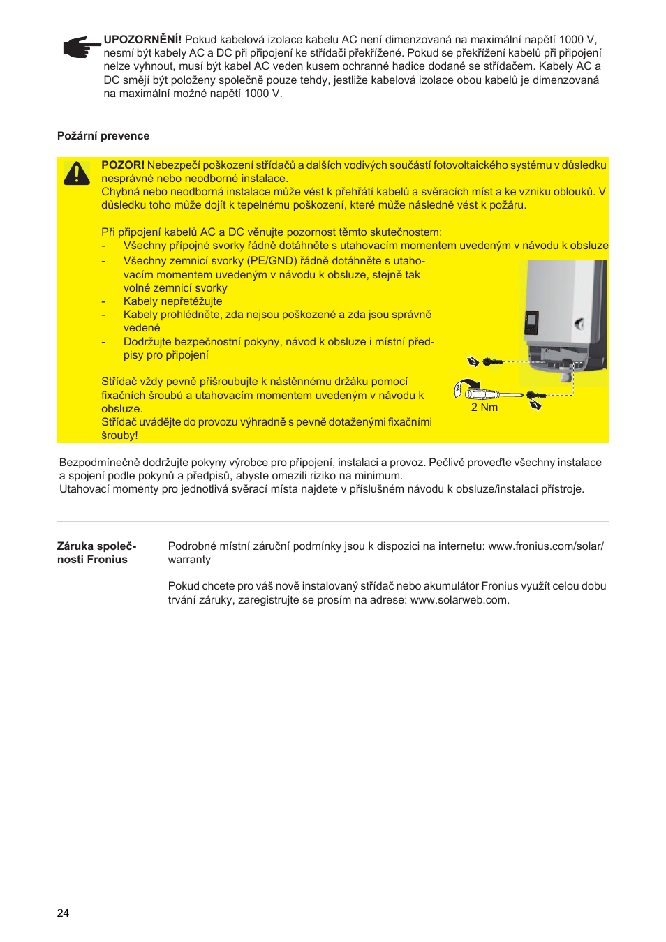 Fronius Symo Installation User Manual | Page 26 / 60