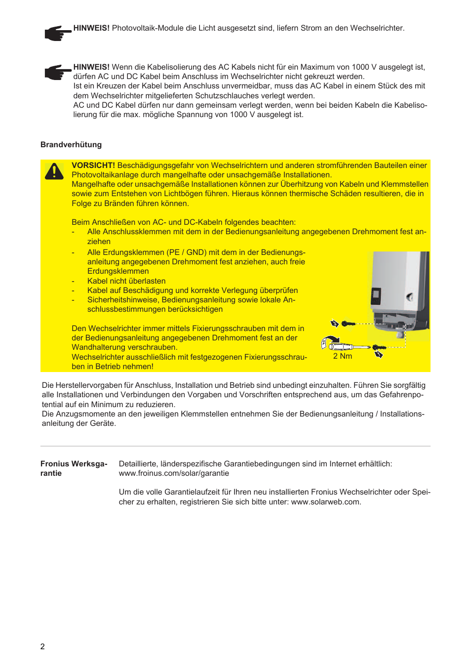 Fronius Symo Installation User Manual | Page 4 / 60