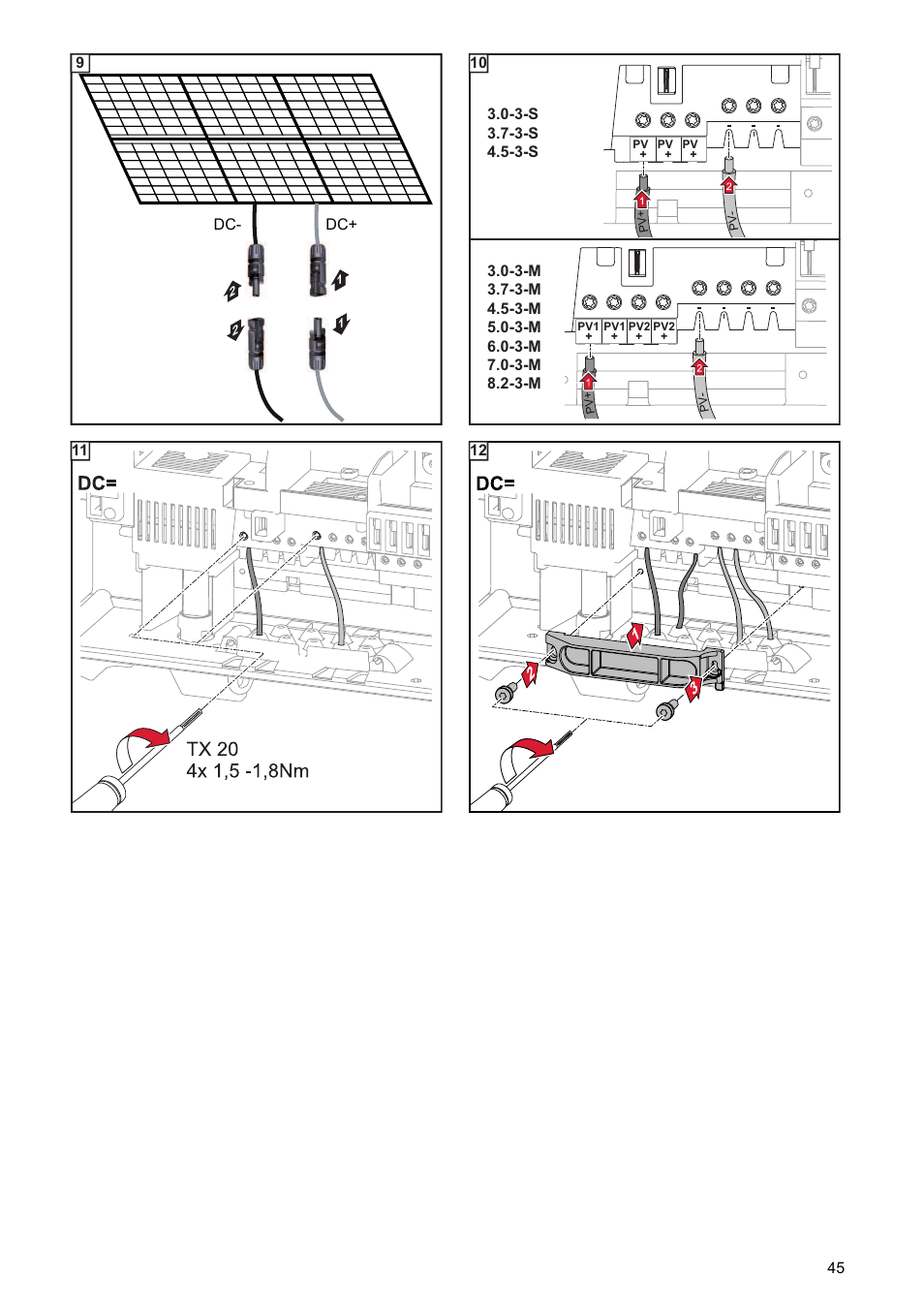 Dc+ dc | Fronius Symo Installation User Manual | Page 47 / 60