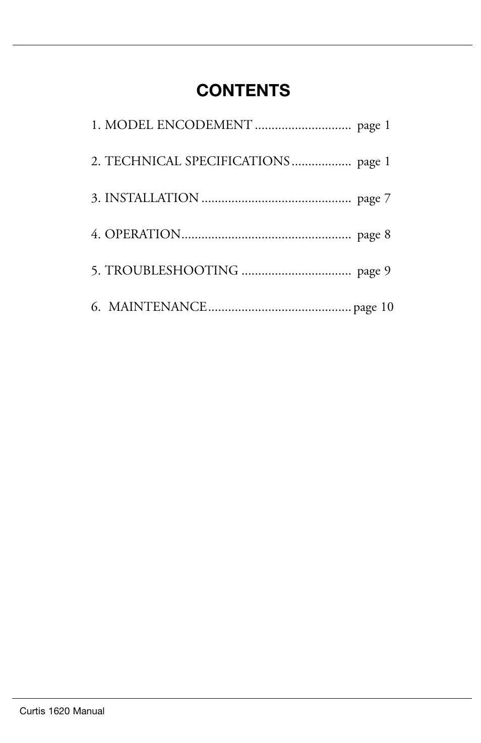 Curtis 1620S User Manual | Page 3 / 16