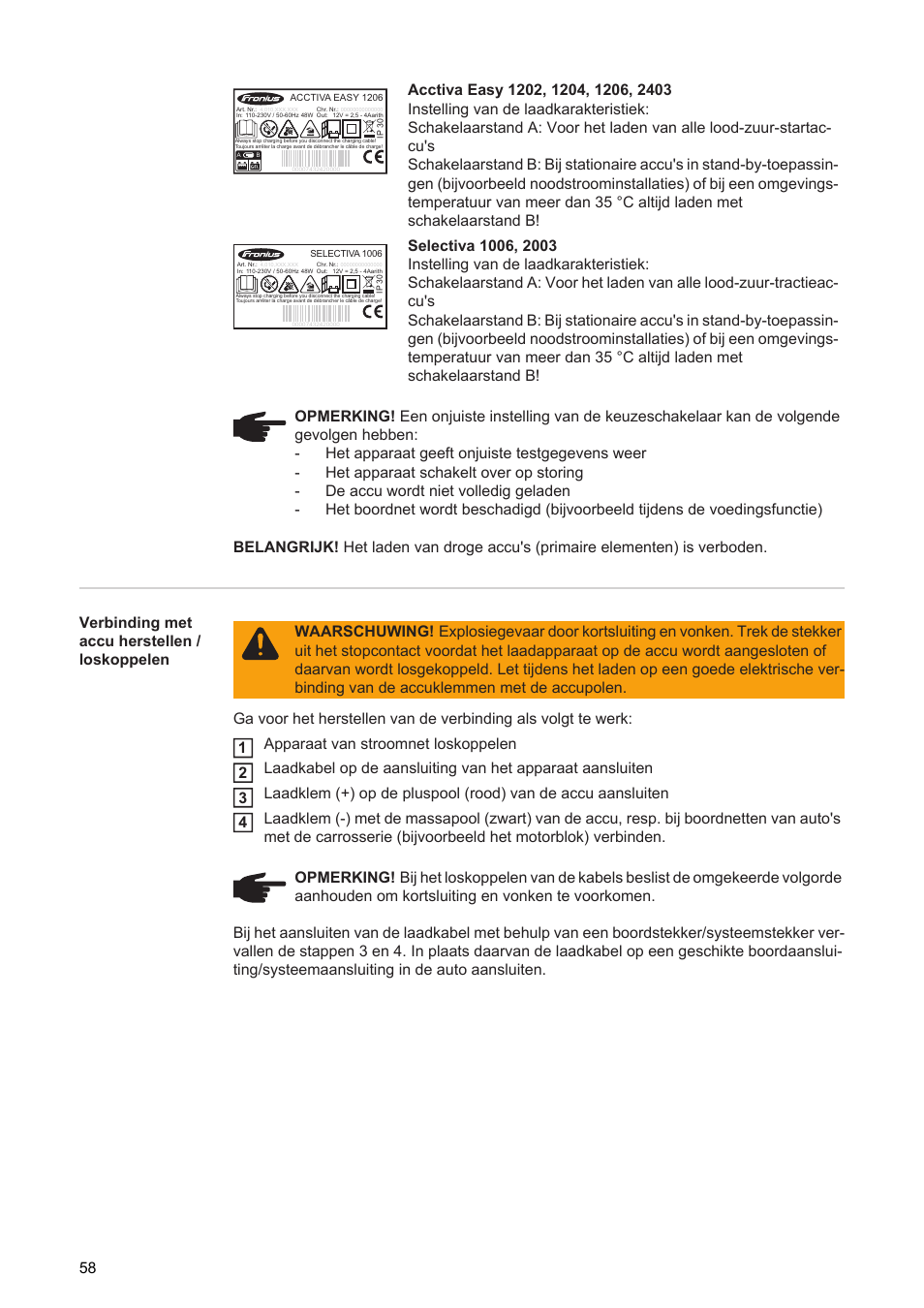 Fronius Acctiva Easy User Manual | Page 60 / 72