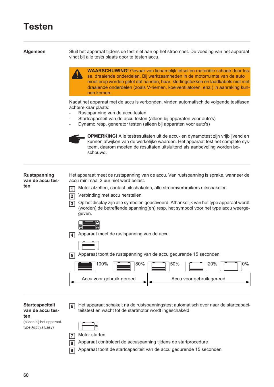 Testen | Fronius Acctiva Easy User Manual | Page 62 / 72
