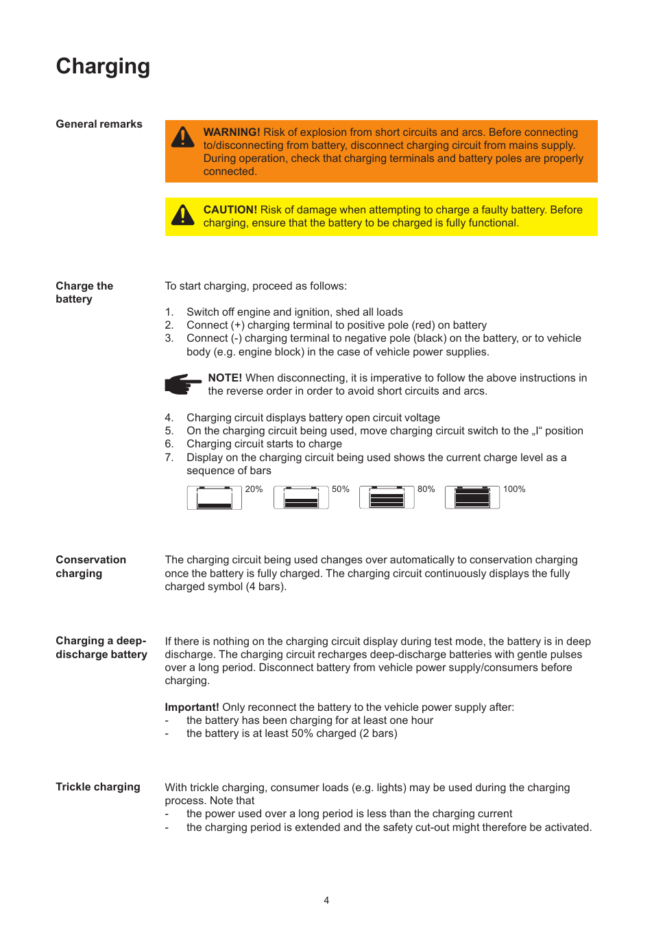 Charging | Fronius Acctiva Easy MC 04 User Manual | Page 26 / 105
