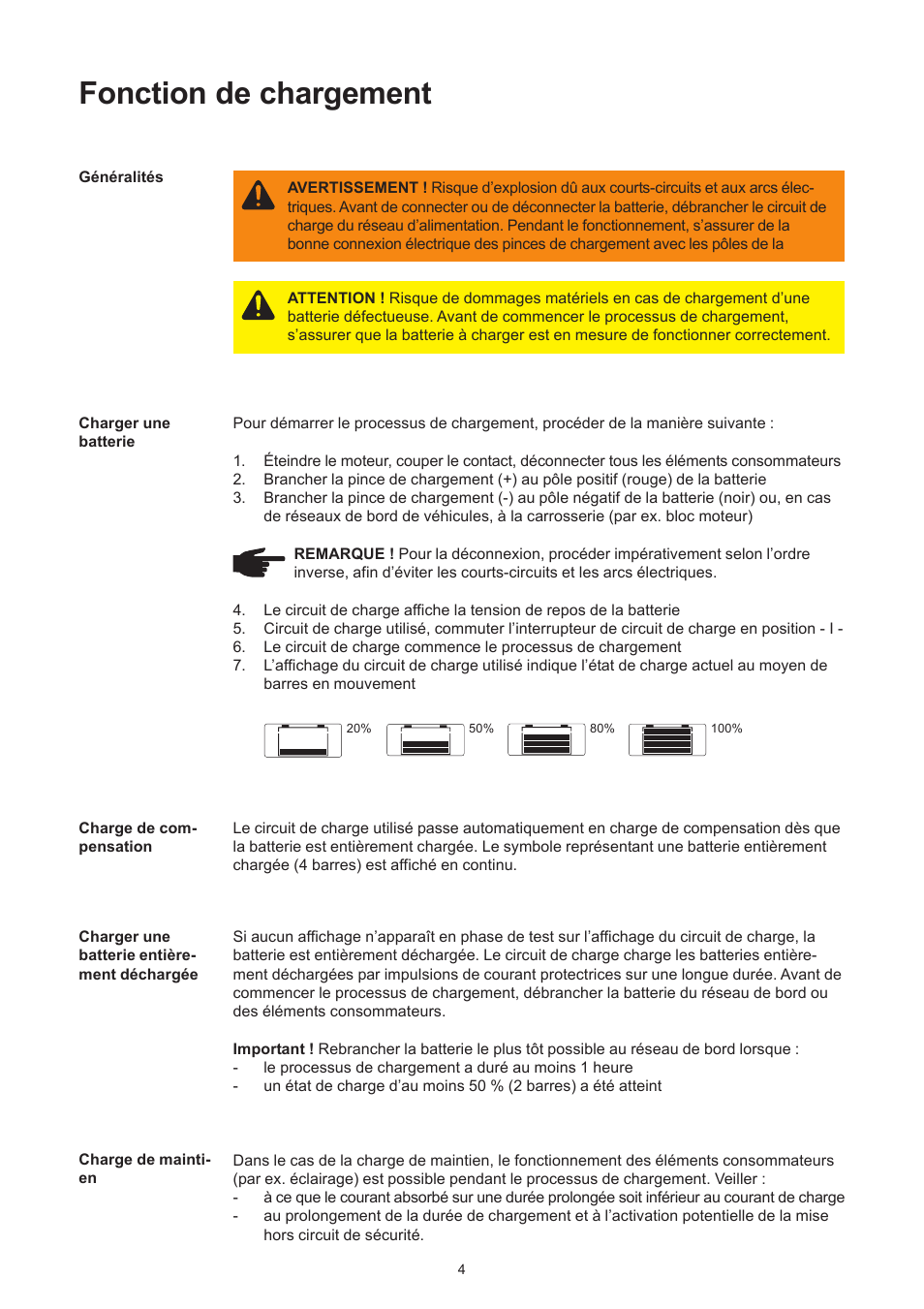 Fonction de chargement | Fronius Acctiva Easy MC 04 User Manual | Page 42 / 105