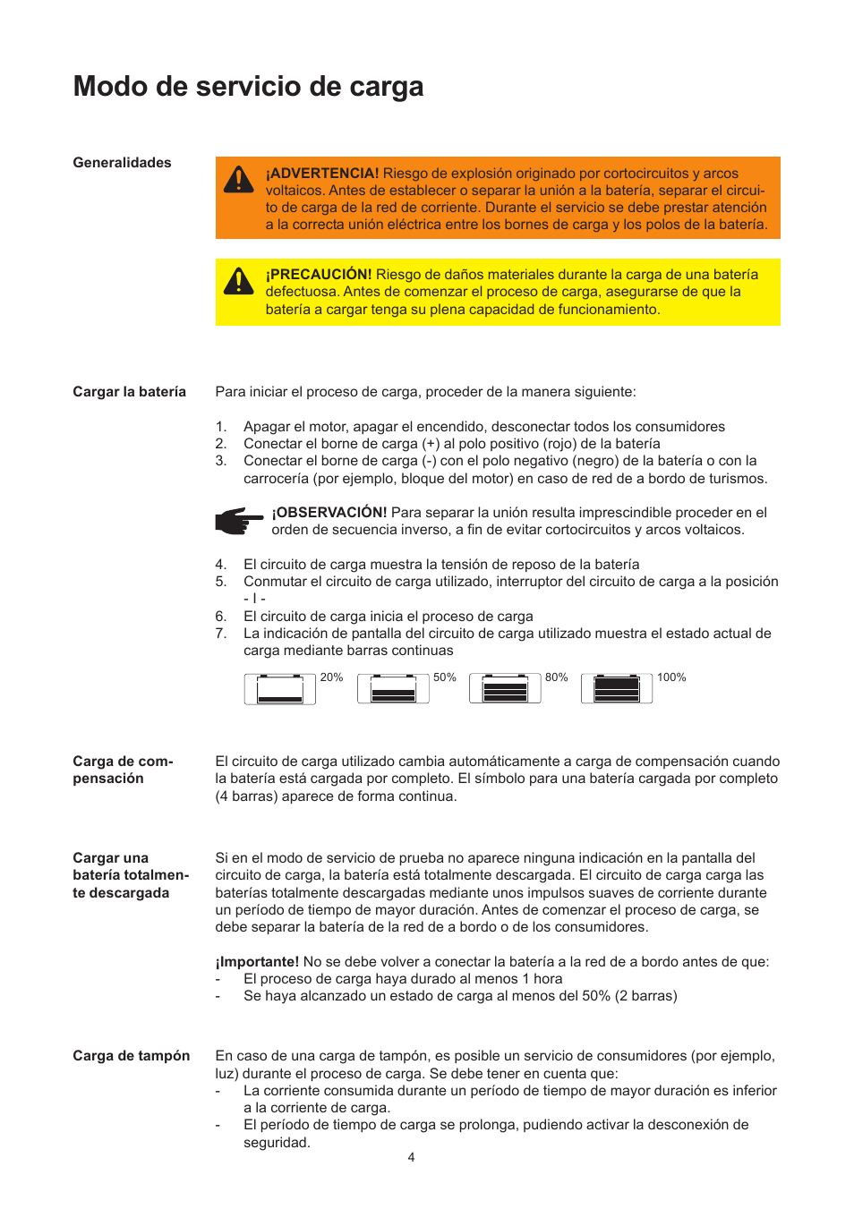 Modo de servicio de carga | Fronius Acctiva Easy MC 04 User Manual | Page 66 / 105