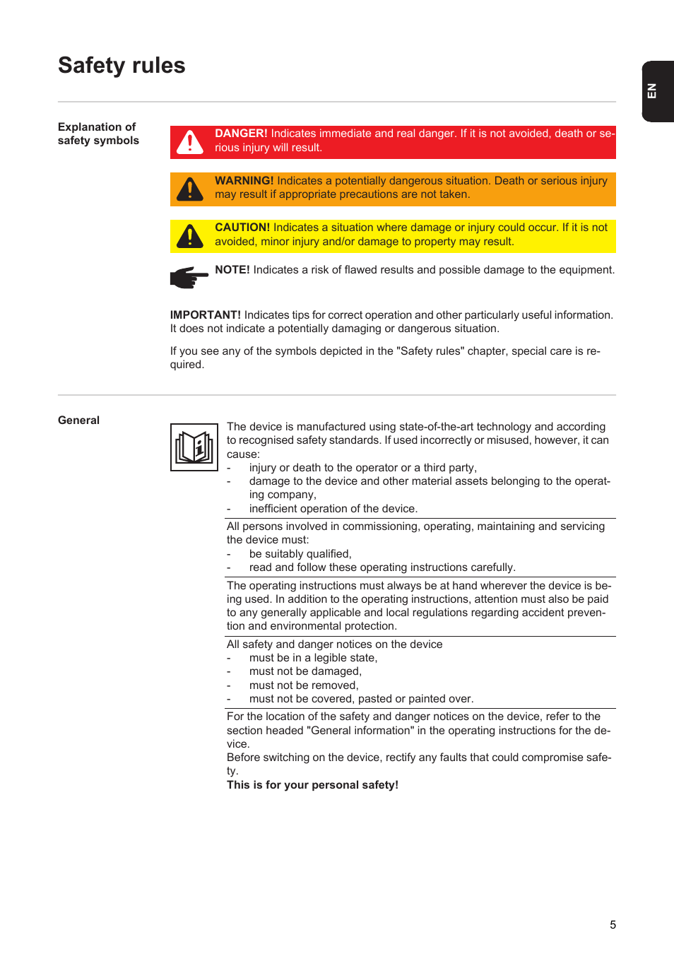 Safety rules | Fronius Acctiva Professional 35A User Manual | Page 7 / 48