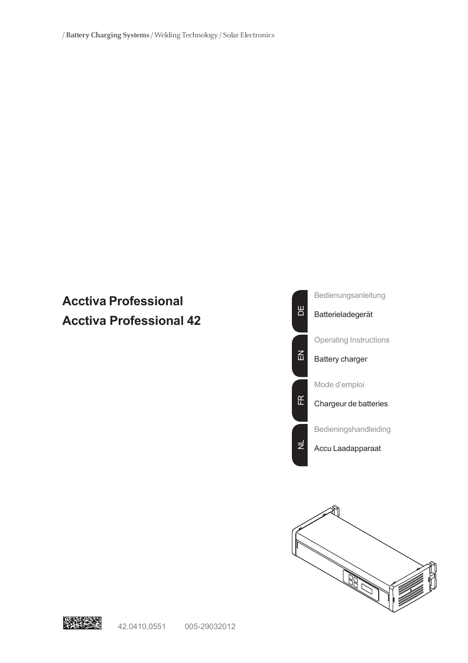 Fronius Acctiva Professional 42 User Manual | 60 pages