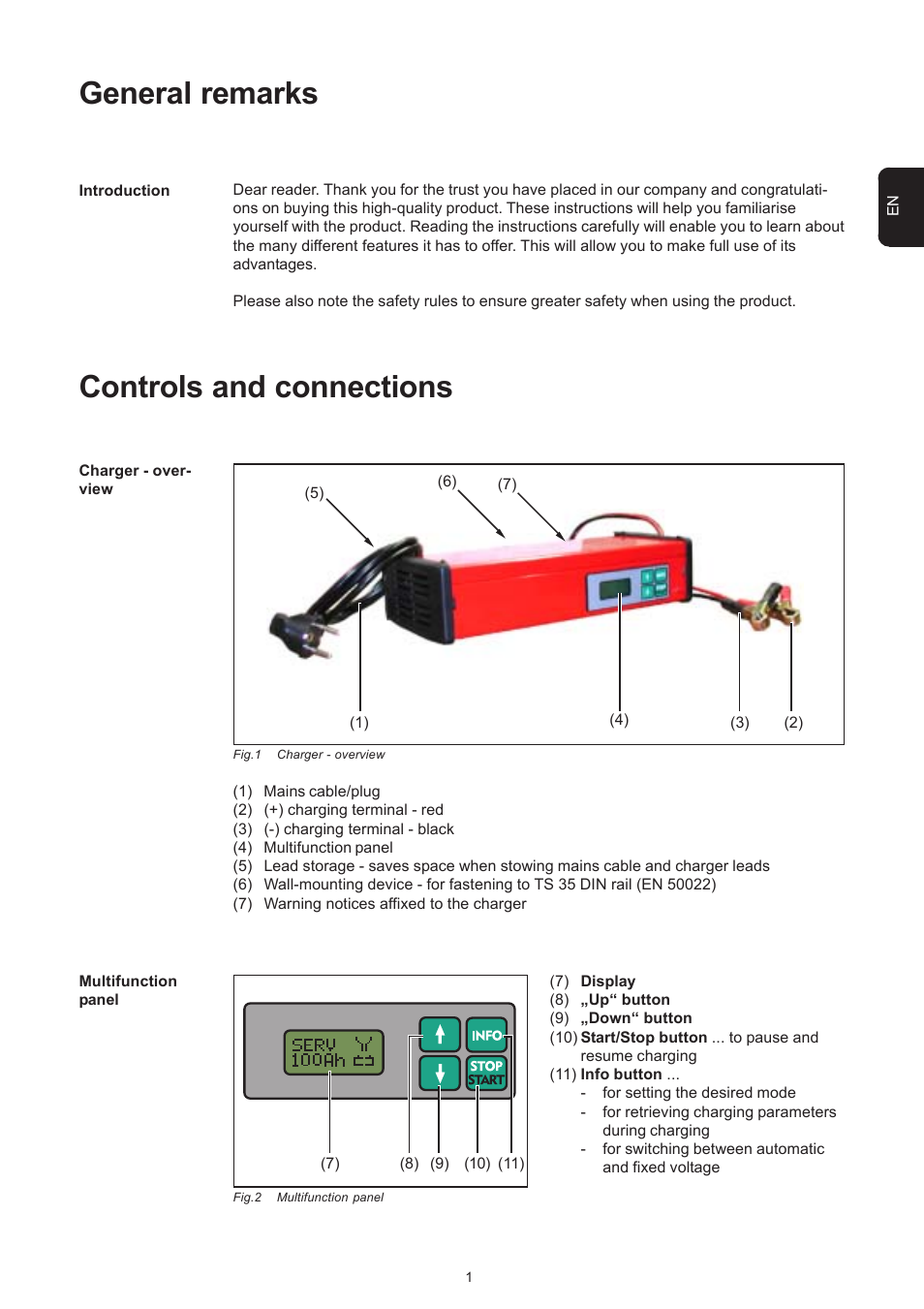 General remarks, Controls and connections | Fronius Acctiva Professional 42 User Manual | Page 23 / 60