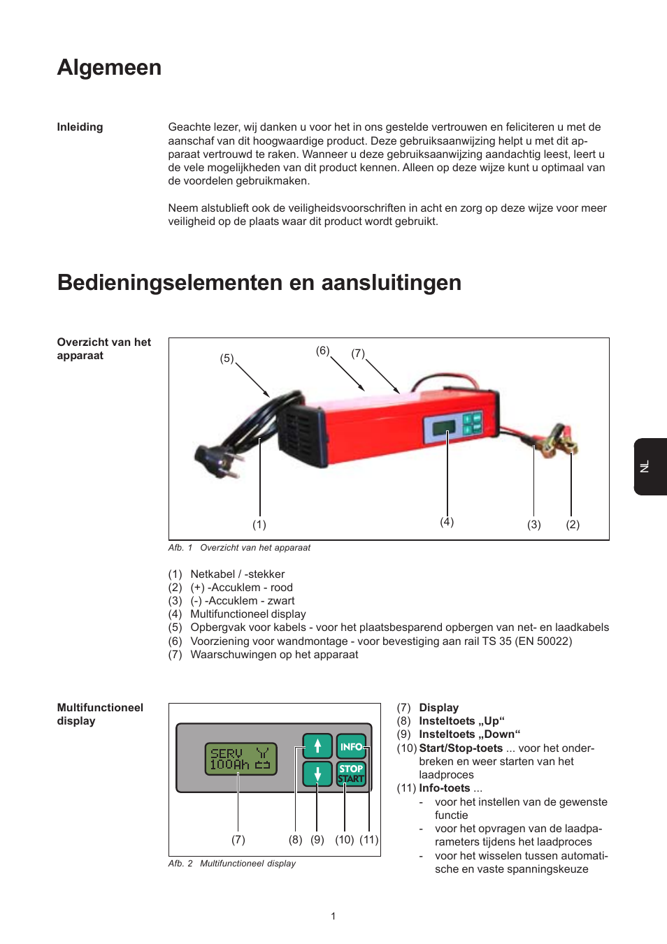 Algemeen, Bedieningselementen en aansluitingen | Fronius Acctiva Professional 42 User Manual | Page 51 / 60