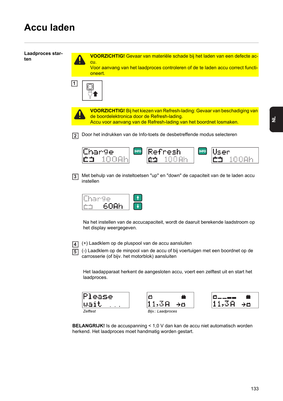 Accu laden | Fronius Acctiva Professional Flash User Manual | Page 135 / 160