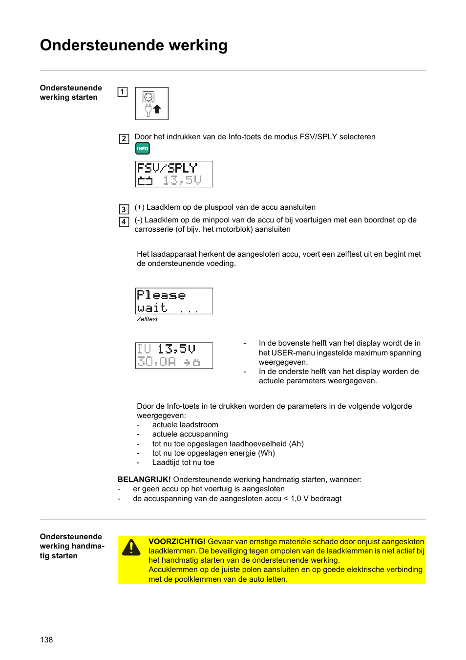 Ondersteunende werking | Fronius Acctiva Professional Flash User Manual | Page 140 / 160