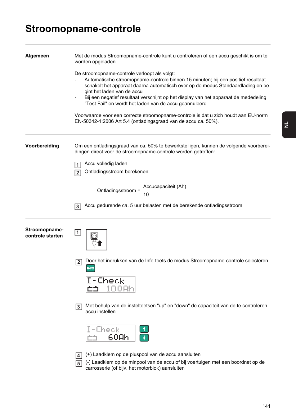 Stroomopname-controle | Fronius Acctiva Professional Flash User Manual | Page 143 / 160